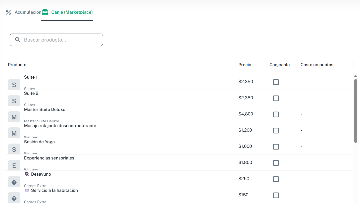 Interfaz de Marketplace_Redeem